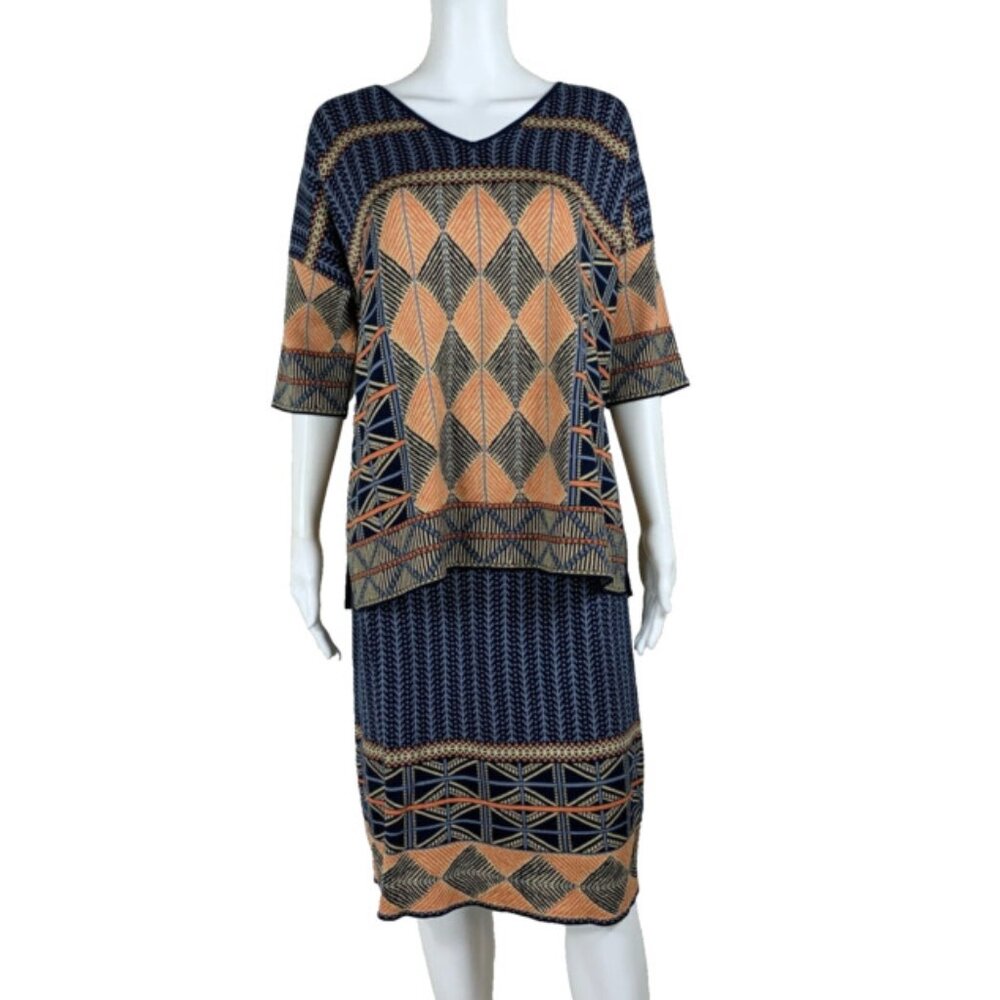 Peruvian Connection Aztec design skirt and top